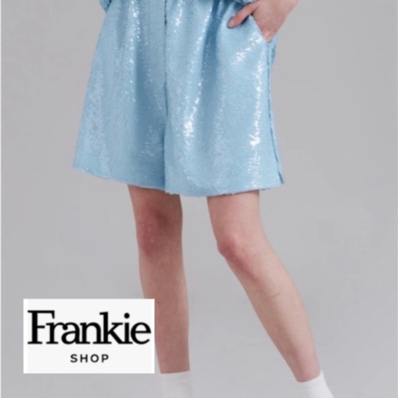 The Frankie Shop Pants - The Frankie Shop Blue sequin boxer shorts, L, GP1501